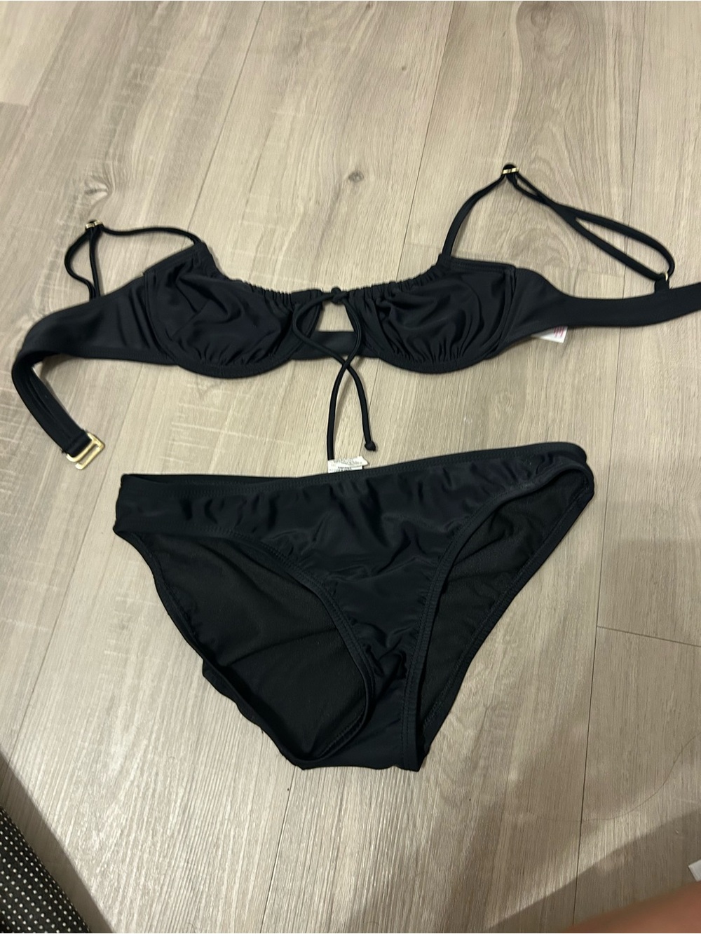 Xhilaration Black Two-Piece Bikini Set